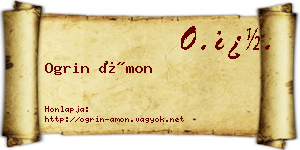 Ogrin Ámon névjegykártya